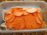 Sliced Raw Sweet Potato