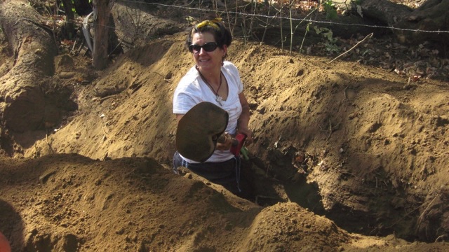 Digging ditch for water line