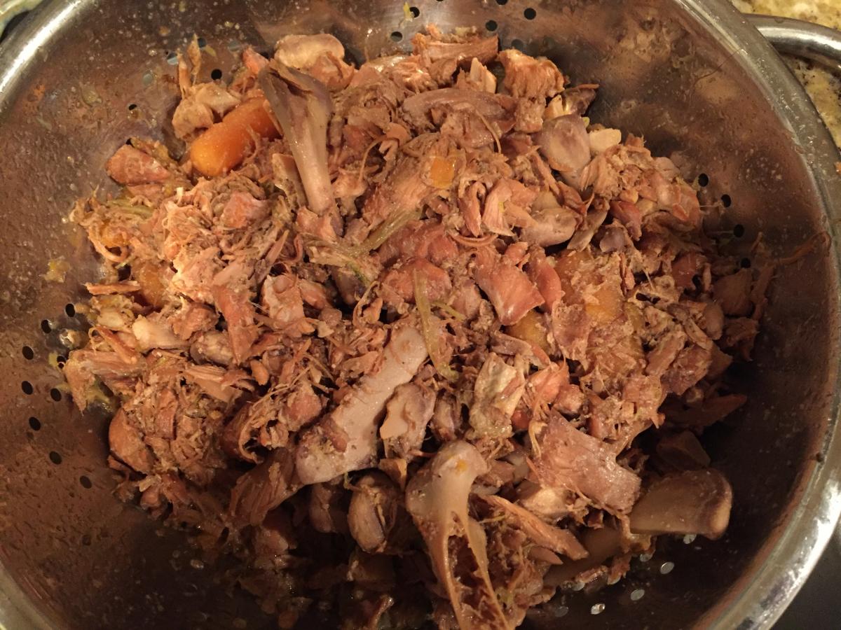 Straining Chicken bones